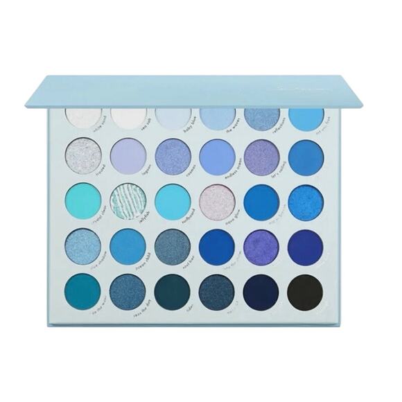 Kara Beauty “Right the Wave” 30-Color Eyeshadow Palette – Blue Ocean Tones – New - Picture 1 of 3